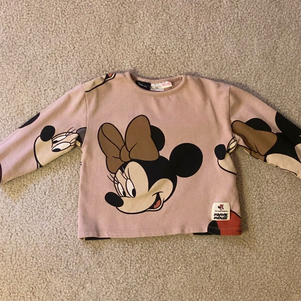Zara 2t-3t Minnie long sleeve top